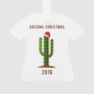 Arizona Christmas Saguaro T-shirt Ornament