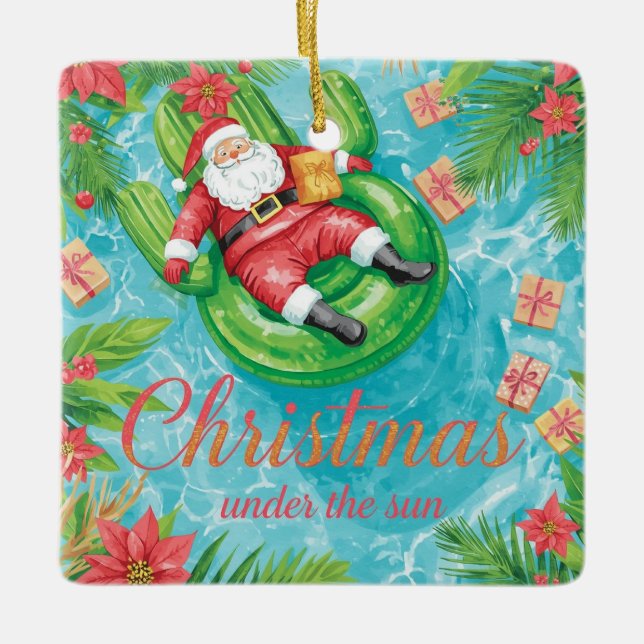 Arizona Christmas themed  Ceramic Ornament (Front)