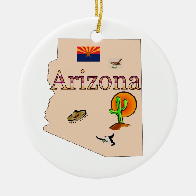 Arizona Christmas Tree Ornament (Front)