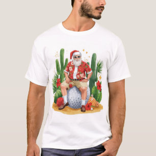 Arizona Christmas with Santa Claus on golf ball T-Shirt