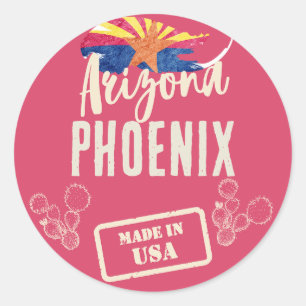 Arizona Cities Classic Round Sticker