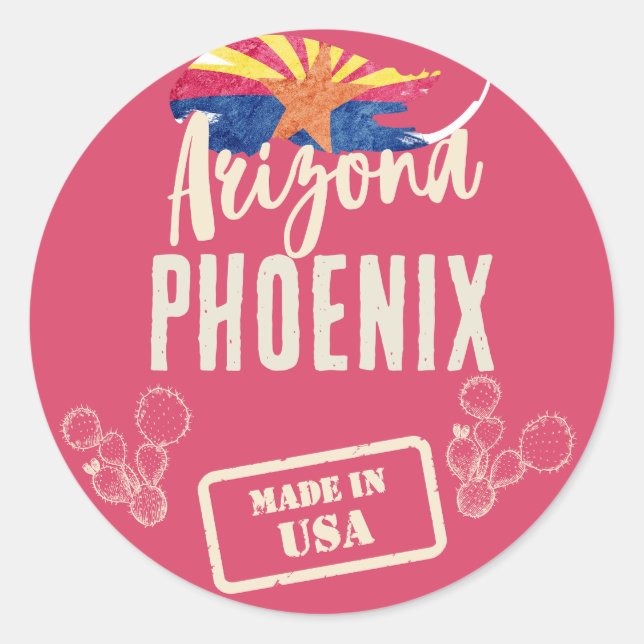 Arizona Cities Classic Round Sticker (Front)
