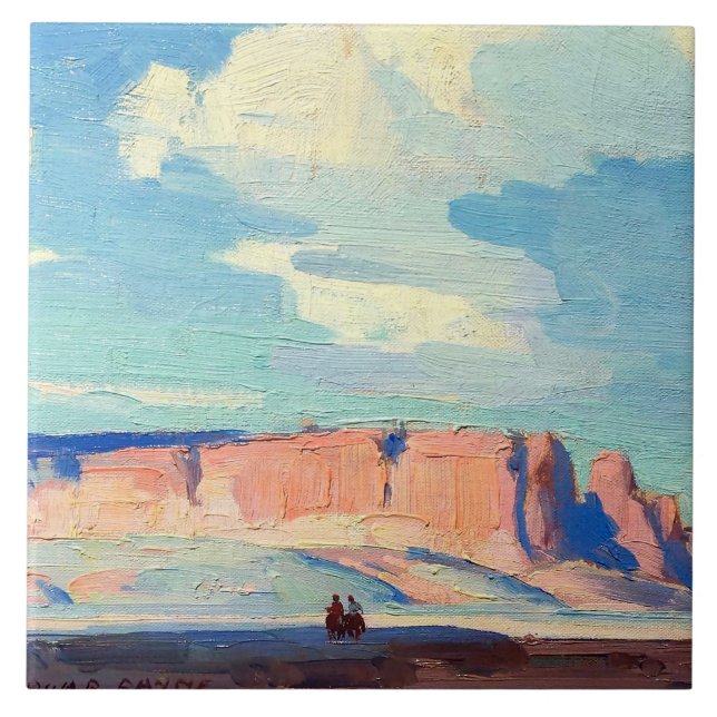 Arizona Clouds by Edgar Payne Tile (Front)