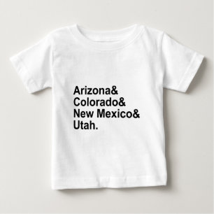 Arizona Colorado New Mexico Utah   Four Corners Baby T-Shirt
