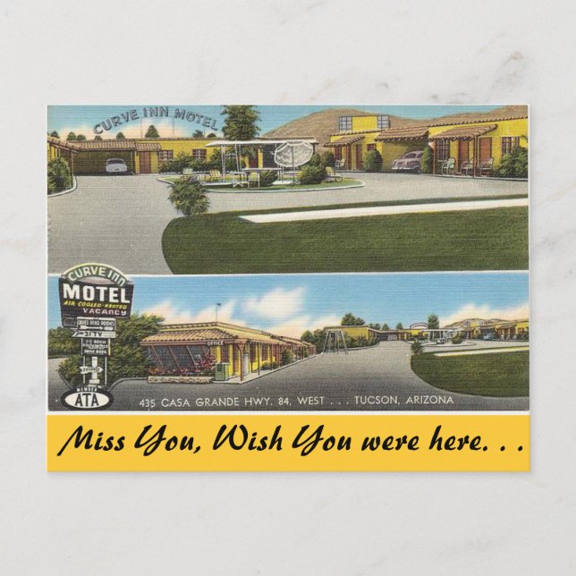 Arizona, Curve Inn Motel Postcard (Front)