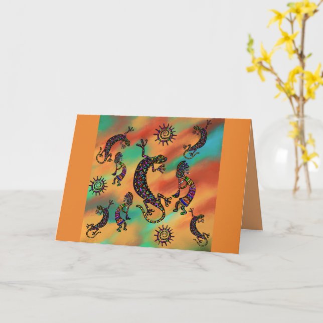 Arizona Desert Art Card (Yellow Flower)