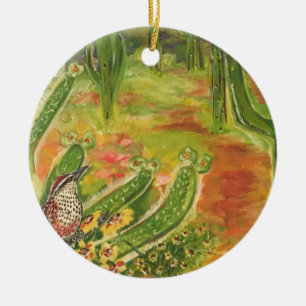 Arizona Desert Art Ceramic Tree Decoration
