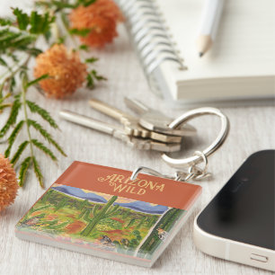 Arizona Desert Art Key Ring