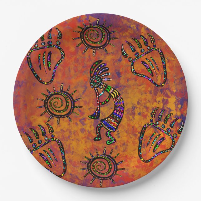 Arizona Desert Art Paper Plate (Front)