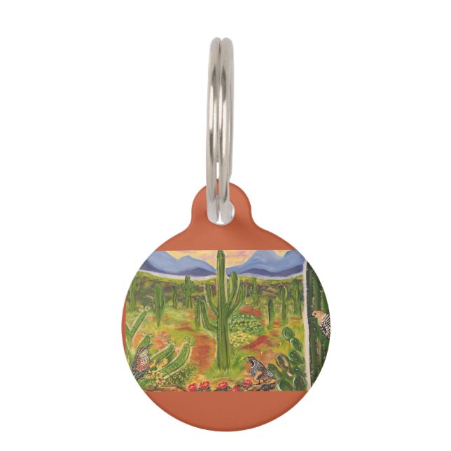 Arizona Desert Art Pet Tag (Front)