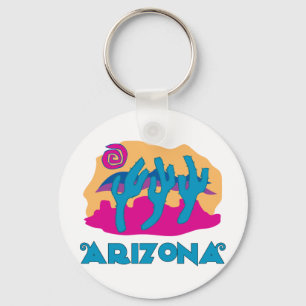 Arizona Desert Blue Key Ring