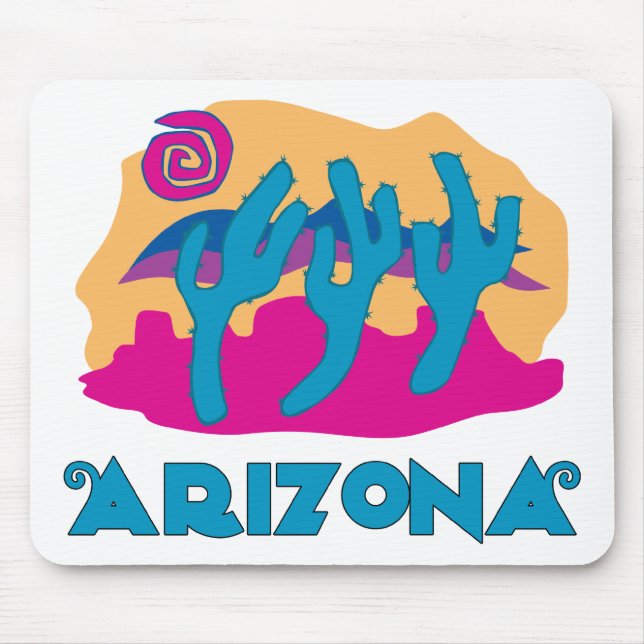Arizona Desert Blue Mouse Mat (Front)