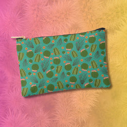 Arizona Desert Cactus and Ocotillo Pattern Accessory Pouch