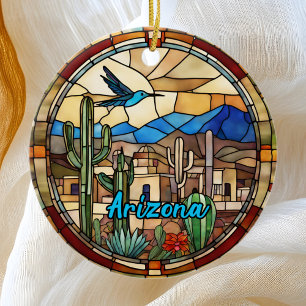 Arizona Desert Cactus Ceramic Tree Decoration