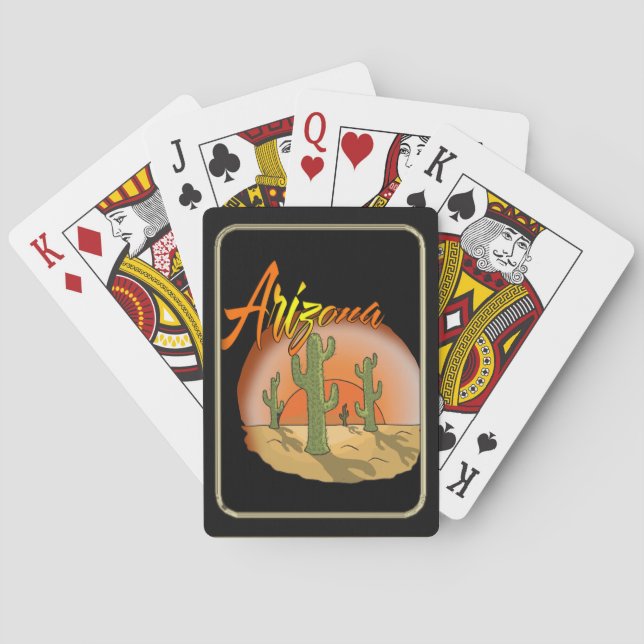 Arizona Desert Cactus  Playing Cards (Back)