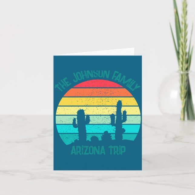 Arizona Desert Cactus Sunset Trip Kids  Card (Front)