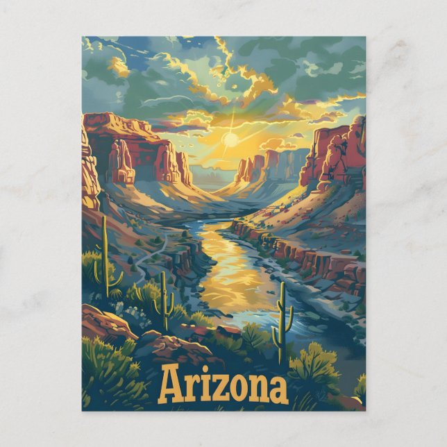 Arizona desert cliffs postcard (Front)