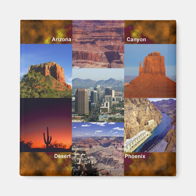 Arizona Desert Collage Magnet (Front)