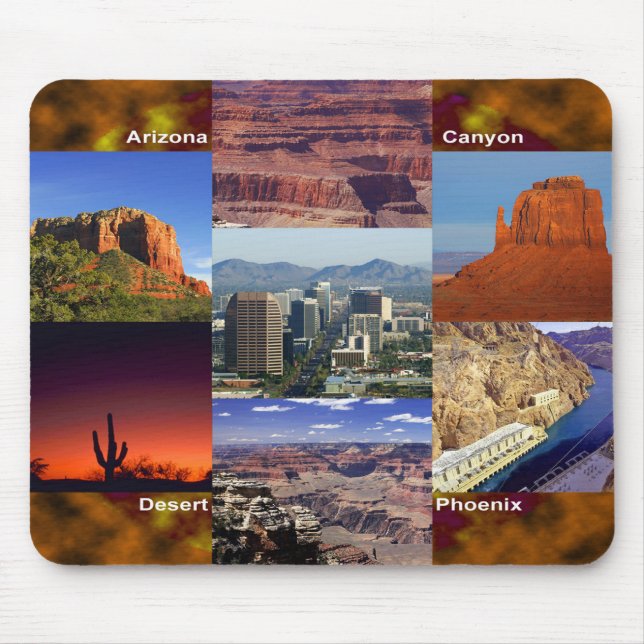 Arizona Desert Collage Mouse Mat (Front)