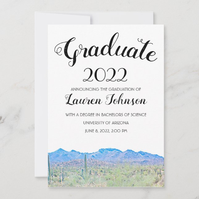 Arizona Desert Graduation Announcement (Front)