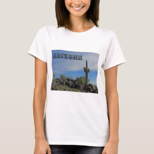 Arizona Desert Landscape Saguaro Cactus Photo T-Shirt