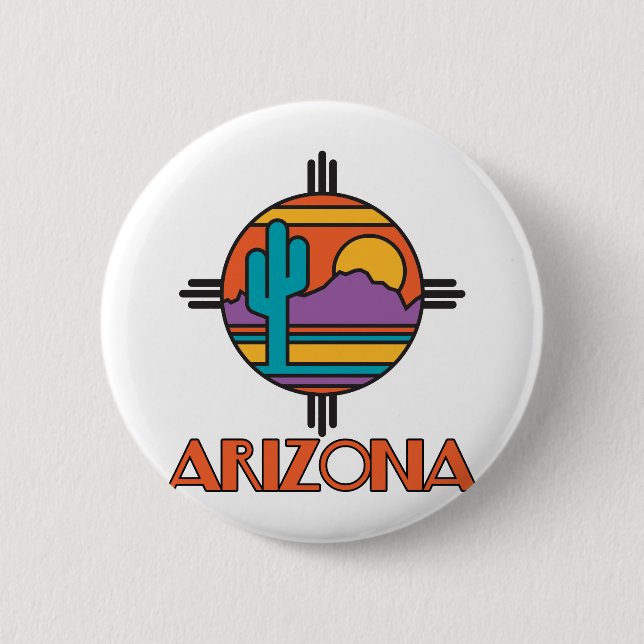 Arizona Desert Mandala 6 Cm Round Badge (Front)