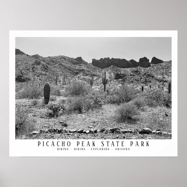 Arizona Desert Picacho Peak State Park Hiking Lg Poster (Front)