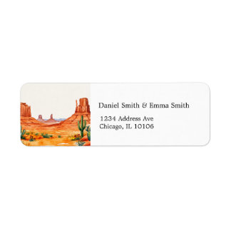 Arizona Desert Return Address Cactus Label
