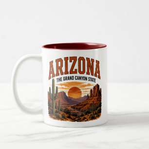 Arizona Desert Sunset Adventure Two-Tone Coffee Mug