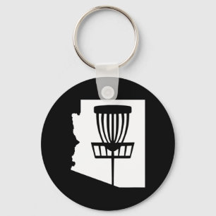 Arizona Disc Golf State With Sket Graphic Key Ring