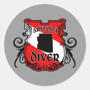 Arizona Diver Classic Round Sticker