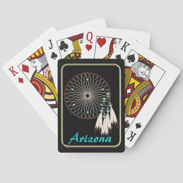 Arizona Dream Catcher Mandala  Playing Cards (Back)
