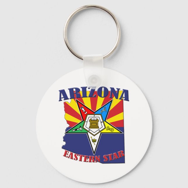 Arizona Eastern Star State Flag Key Ring (Front)