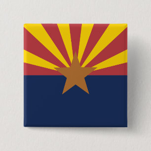 Arizona Flag 15 Cm Square Badge