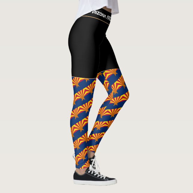 Arizona Flag & America States, USA fashion/sports Leggings (Right)