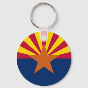 Arizona Flag, American The Copper State Key Ring