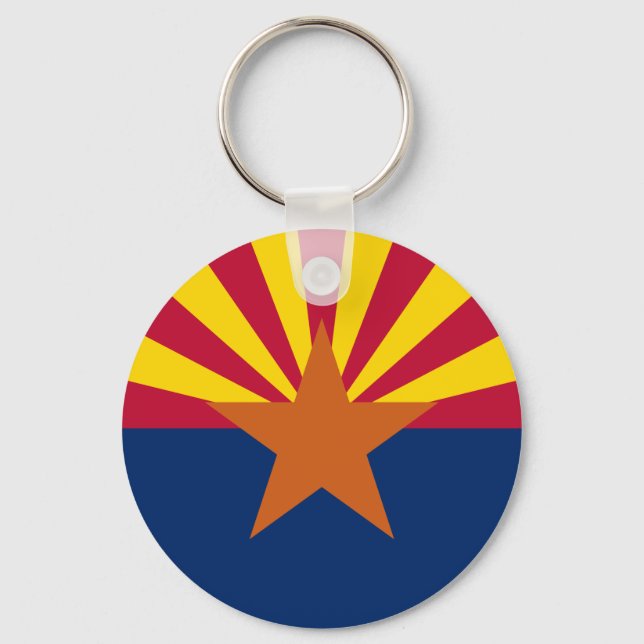 Arizona Flag, American The Copper State Key Ring (Front)