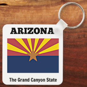 Arizona, flag and motto, key ring