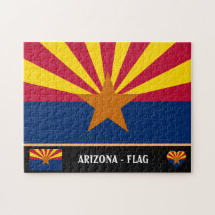 Arizona Flag & Arizona State USA /America Jigsaw Puzzle