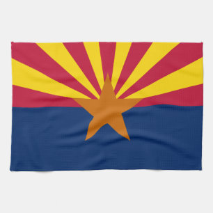 Arizona Flag & Arizona State USA decor/sports fans Tea Towel