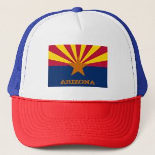 Arizona Flag & Arizona State USA fashion/sport fan Trucker Hat