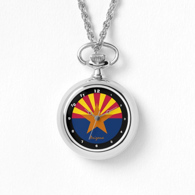 Arizona Flag & Arizona State USA fashion/sport fan Watch (Front)