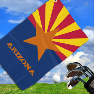 Arizona Flag & Arizona State USA golf /sport fans Towel
