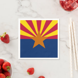 Arizona Flag & Arizona State USA party /sport fans Napkin