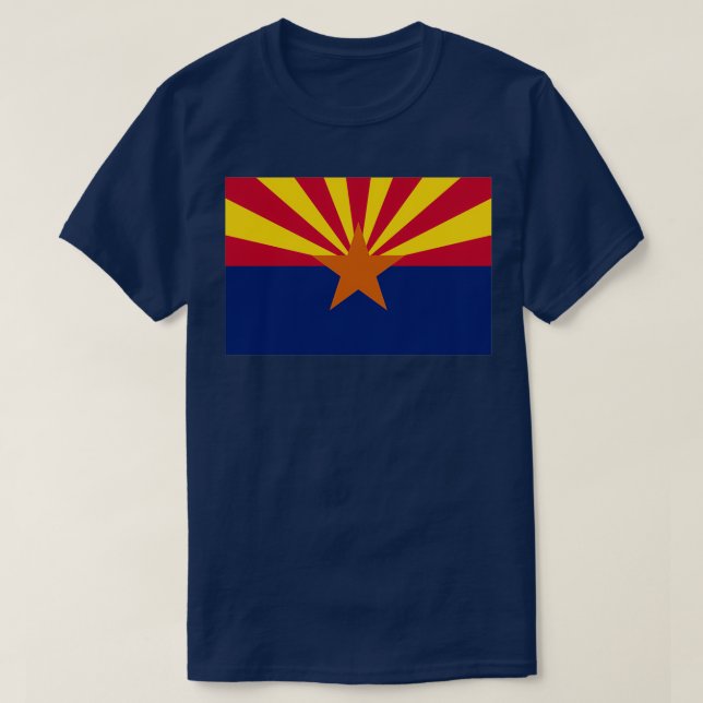 Arizona Flag AZ Arizona Born T-Shirt (Design Front)