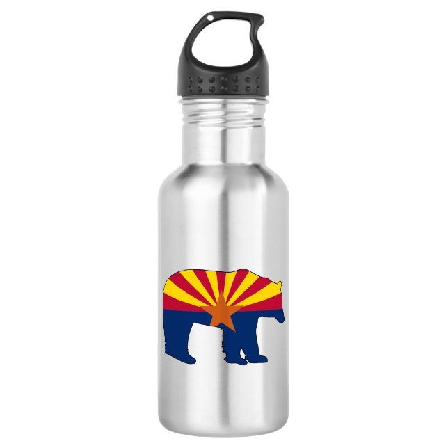 Arizona Flag Bear 532 Ml Water Bottle (Front)