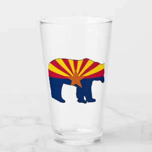 Arizona Flag Bear Glass