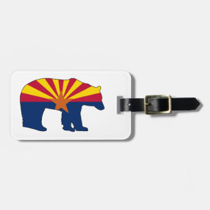 Arizona Flag Bear Luggage Tag