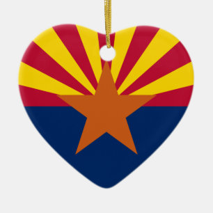 Arizona Flag Ceramic Tree Decoration