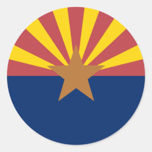Arizona Flag Classic Round Sticker
